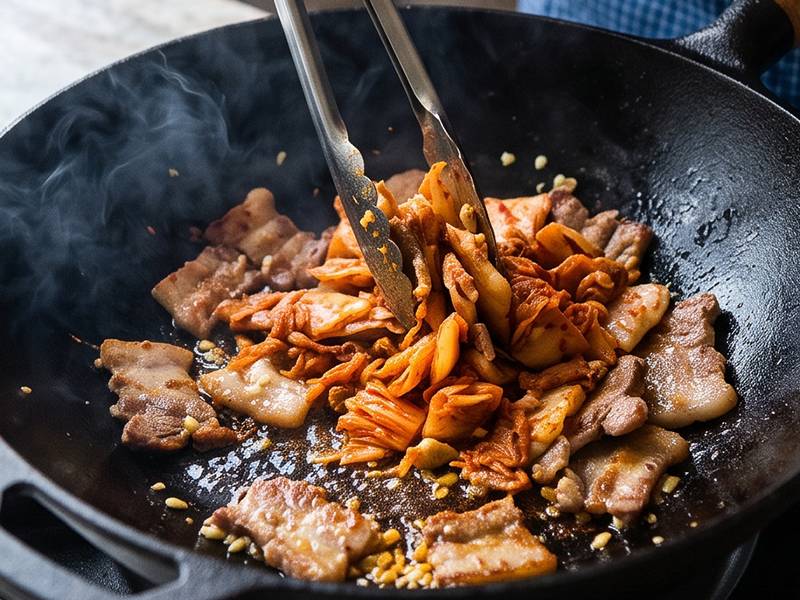 Kimchi Bokkeumbap krok 3