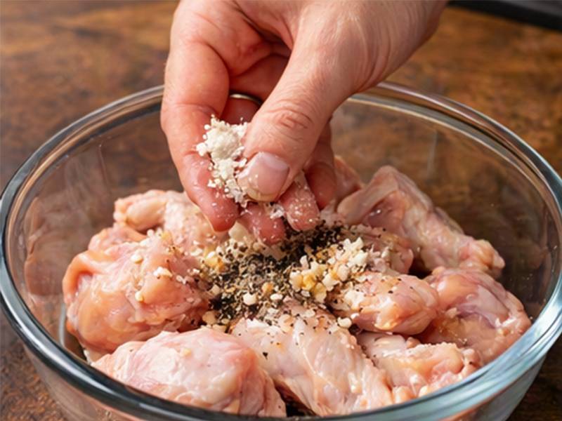 Chrumkavé dvojito vyprážané kuracie krídelká krok 1