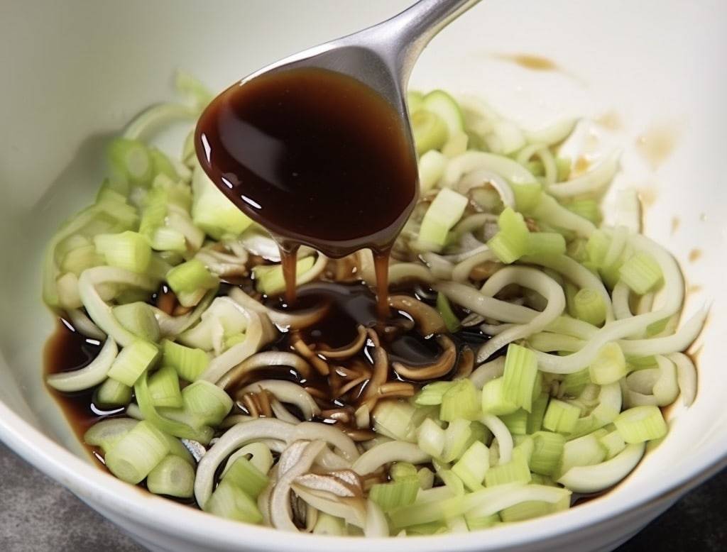 cibuľa s tofu Krok 1