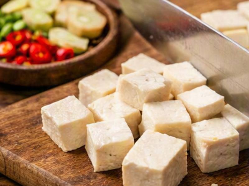Vietnamské tofu s citrónovou trávou krok 1