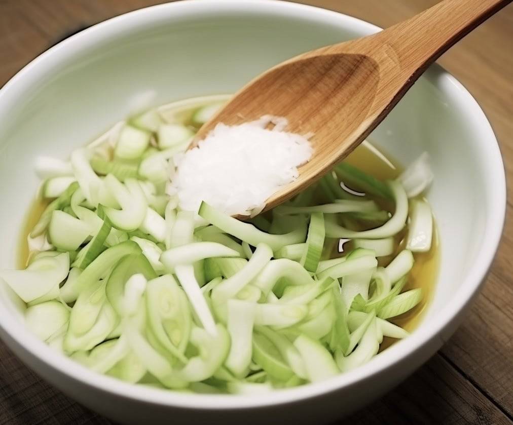 cibuľa s tofu Krok 2